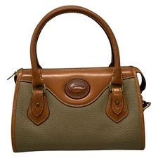 Auth DOONEY&BOURKE - Brown Khaki Leather Handbag
