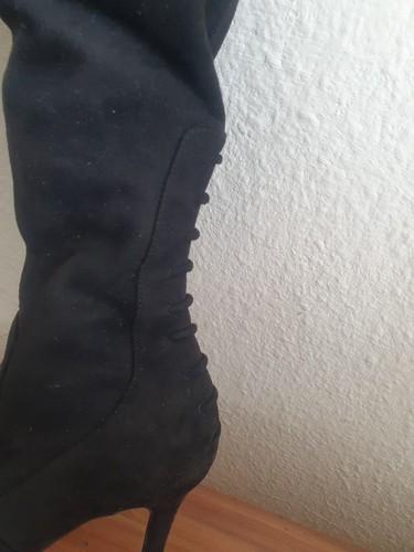 Wildleder Overknees Gr 36 Schwarz Aldo - Bild 2 von 6