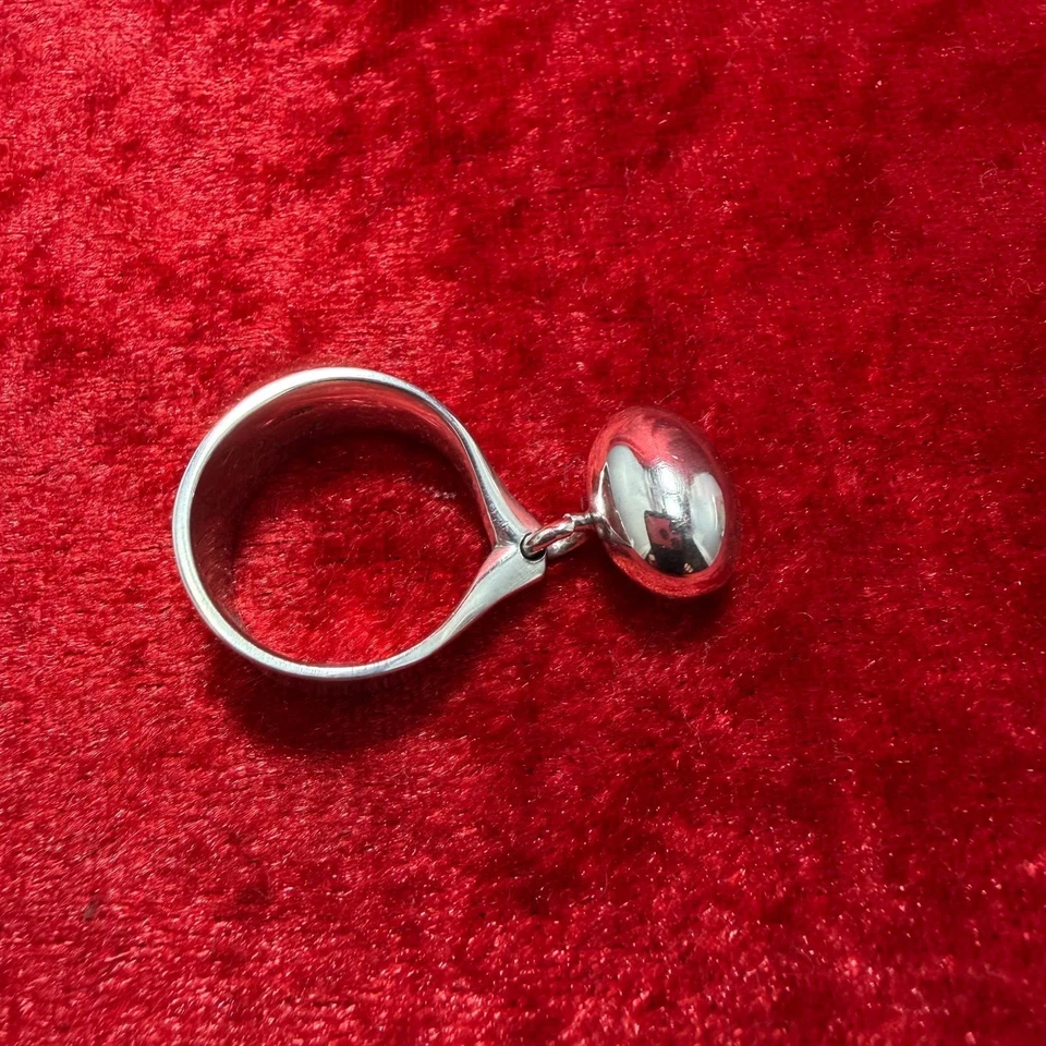 Anillo GEORG JENSEN Vivianna Torun #156 plata esterlina vaina tamaño EE. UU. 6,0 vintage Foto 3 de 4