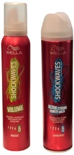 Wella Shockwaves Volume Hair Styling Mousse/Ultra Strong Hair Spray #5 PIck Your