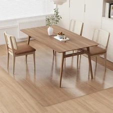 Clear Plastic Floor Mat for Under Dining Table, 5'×7' Large No Slip Waterpr