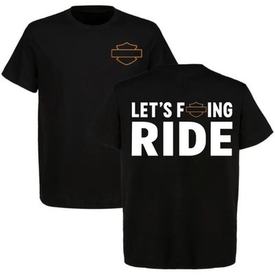 Lets F Ride Biker T Shirt, Bold Motorcycle Graphic Tee, Streetwear Rider Style S