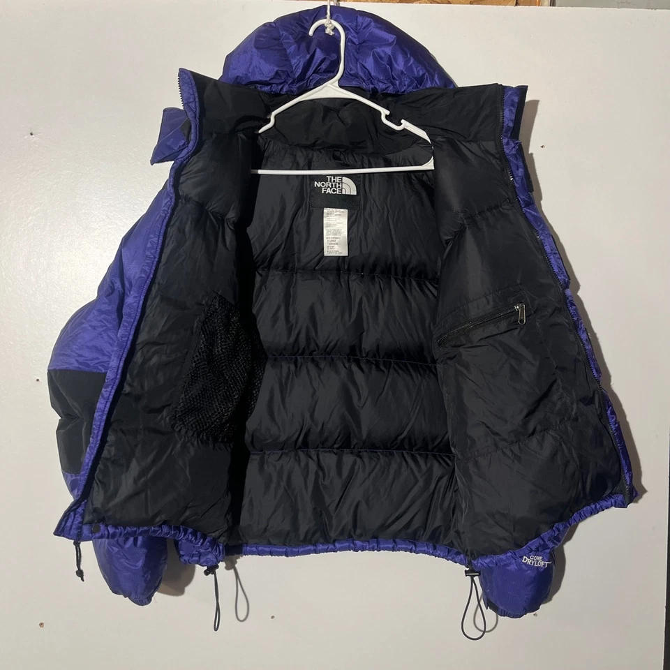 Vintage The North Face Gore Dryloft Hooded Down Puffer Jacket Purple Men Size XL - Image 2 of 4