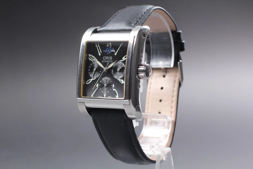 [Near MINT] ORIS Complication 7528 Moon Phase Black Dial Automatic Men's Watch - Image 4 of 4