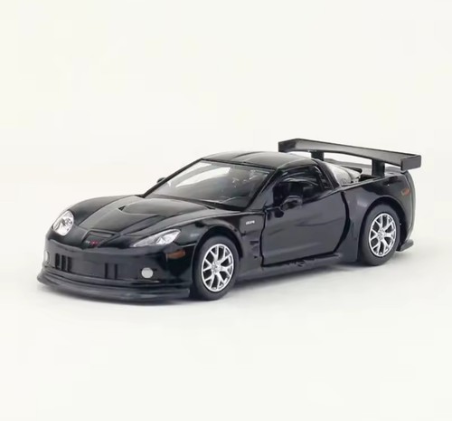 New 1/36 Scale Chevy Chevrolet Corvette C7 R #3 Diecast Model Toy Car Black 5" - Picture 4 of 4