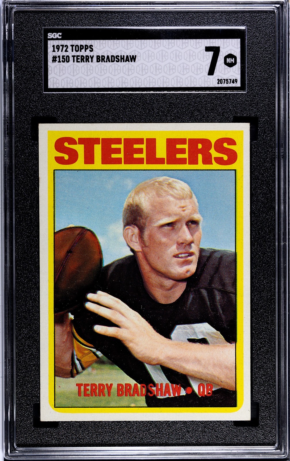 1972 Topps #150 Terry Bradshaw SGC 7 NM QB Pittsburgh Steelers HOF