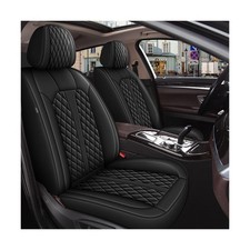 Seat Covers Fit For Kia Seltos 2021-2025, Full Set, Faux Leather, Black