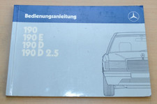 Mercedes Benz W201 Motor 190E 190D 2.5 Karosserie Betriebsanleitung 1986