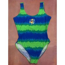 Vintage Y2K Kidcore Disney Pooh Tie Dye Ombr  Embroidered Bodysuit One Piece
