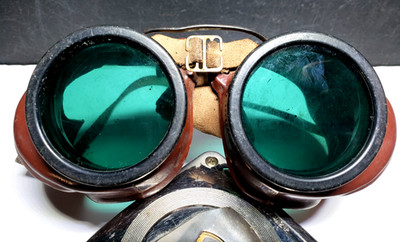 Vintage Welding Goggles Rare Green Glass Glendale Optical Co Steampunk Wardrobe