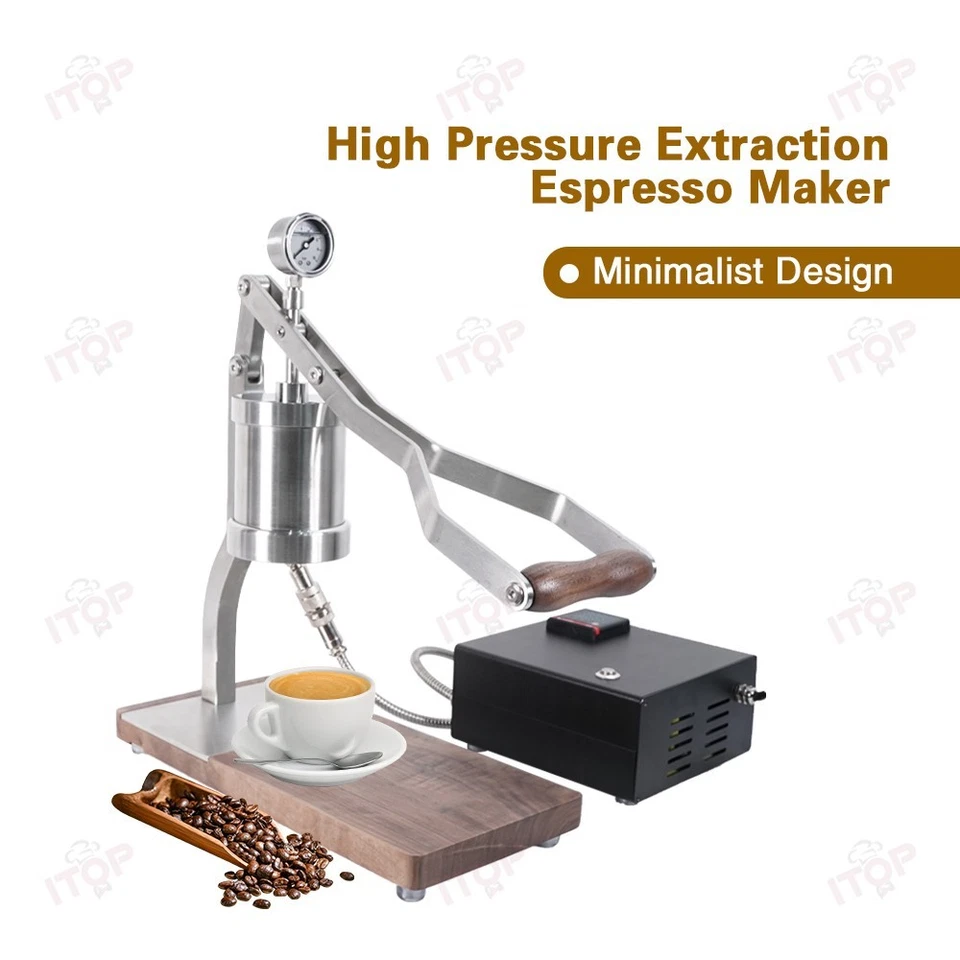 Manual Coffee Machine Espresso Maker 58MM Hand Portafilter Camping Coffee - Image 2 of 4