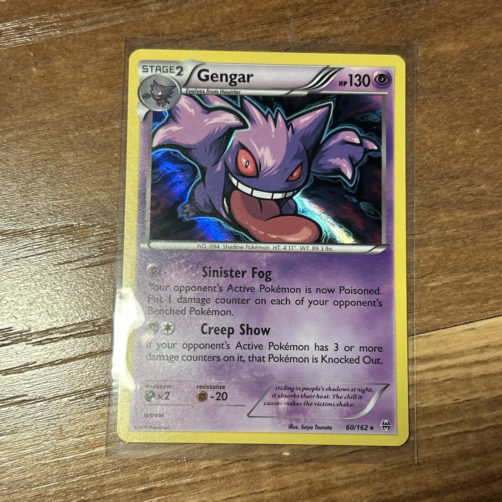 Pokémon TCG Gengar Breakthrough 60/162 Reverse Holo Rare Stage 2 130 NM