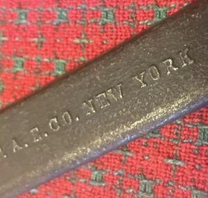 Antique Rare Curved Wrench P.A.E CO. New York, NY Machinist Lathe Engineer 14”