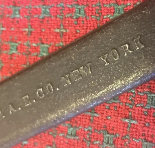 Antique Rare Curved Wrench P.A.E CO. New York, NY Machinist Lathe Engineer 14”