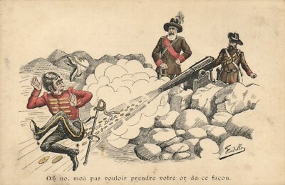 PC POLITICS SATIRE OH NO MOA PAS VOULOIR ARTIST SIGNED (a50584)
