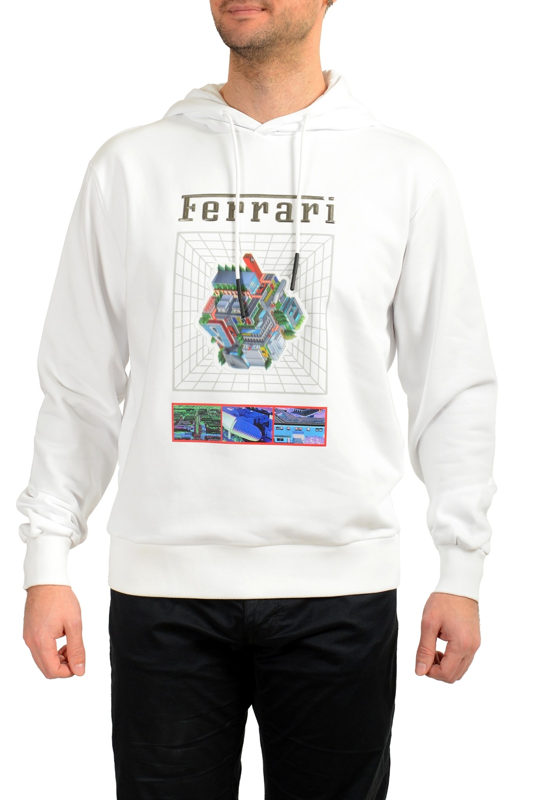 Флисовая толстовка Scuderia Ferrari Fluid Maranello Cube White Transfer US XL IT 54 30290₽