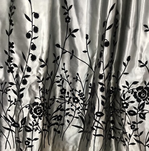 Karen Stevens Special Occ Dress Black Velour Silver Satin Skirt No Tag 6/8? Read - Picture 10 of 10