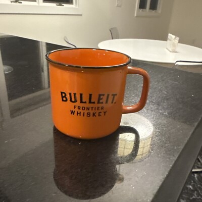 Bulleit Frontier Whiskey 10oz Campfire Coffee Mug Ceramic Cup Bourbon 