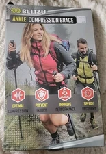 Lace Up Compression Ankle Brace- Stabilizer Support, Recovery-  Medium