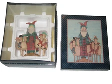 Lang and Wise Classic Santa Santa's Reindeer Orig Box Sue Dreamer 1st Edtn 1998