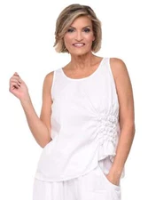 Tulip Clothing Ophelia Women's Sleeveless Tank in White