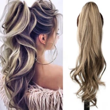 32" Flexible Wrap Around Ponytail Extensions Fake Ponytails Hairpiece for Women