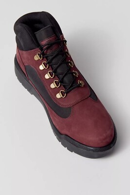 Timberland Field Boot Burgundy Nubuck Size 10