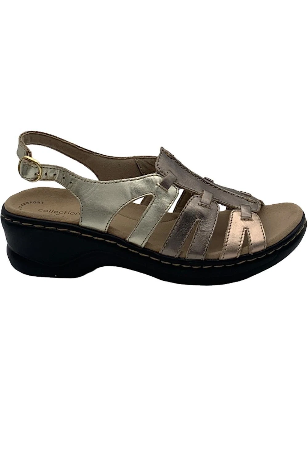 Sandali Clarks Collezione Pelle Lexi Calendula Metallizzata Multi