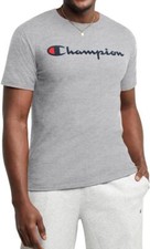 Image of CHAMPION MEN'S ROCHESTER LINEAR CREW NECK T-SHIRT TEE GREY RETRO NEW BNWT OG