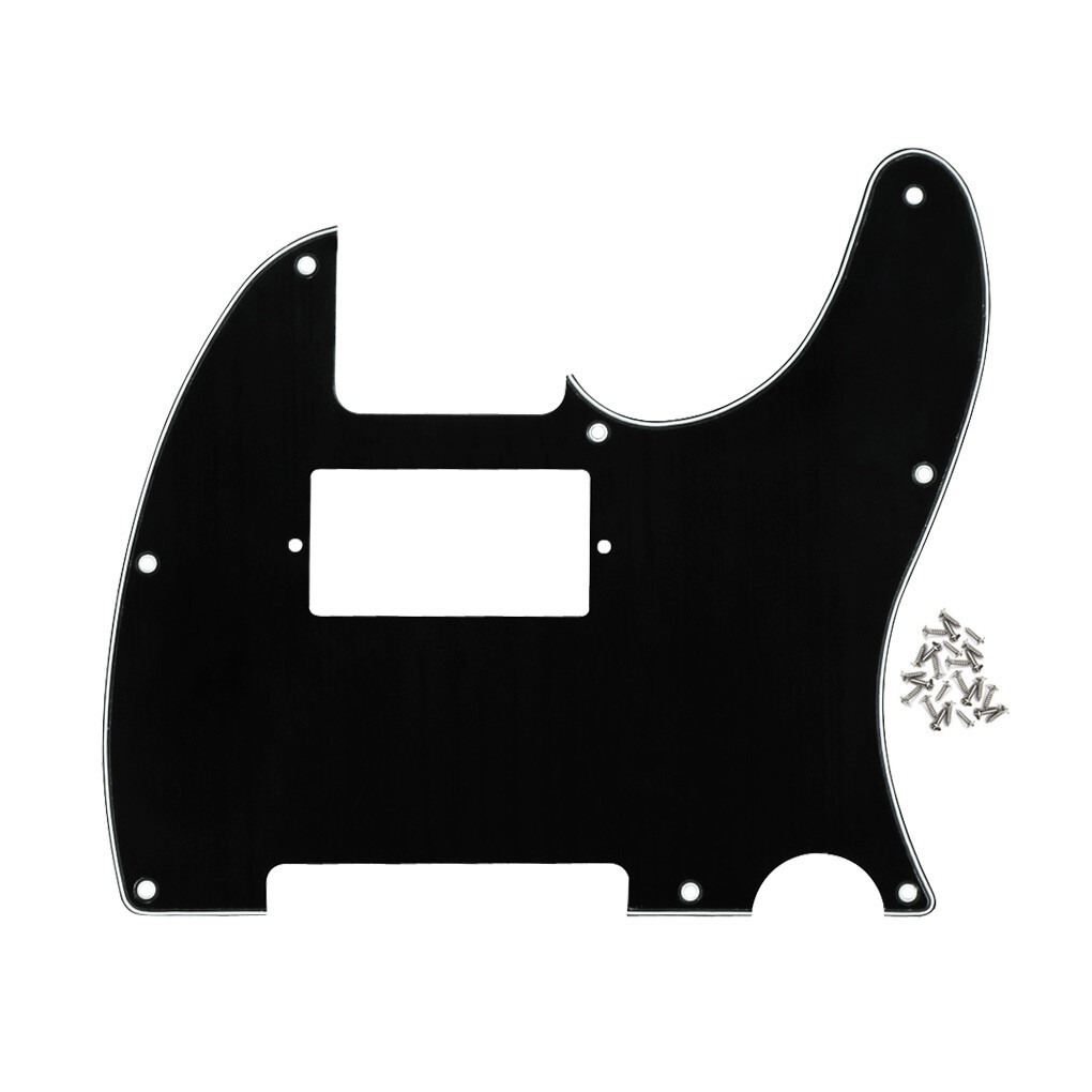 Black 3Ply TL Guitar Humbucker Style Pickguard 8 Holes for TL Style Guitar