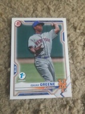 ISAIAH GREENE 2021 BOWMAN FIRST EDITION CARD BFE-62 METS (PROSPECT BASE)
