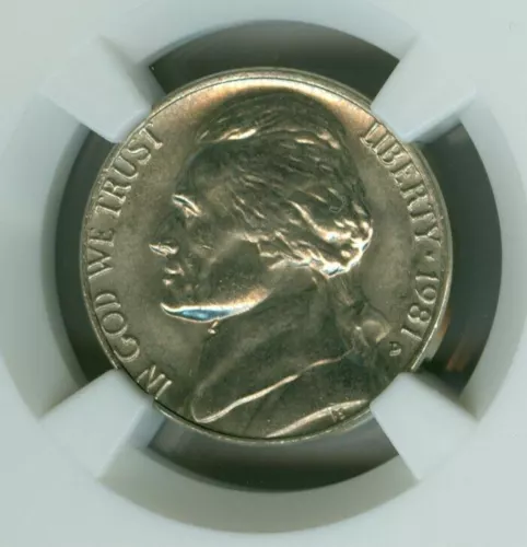 1981 D JEFFERSON NICKEL NGC MS65 FS 2ND FINEST REGISTRY RARE  *