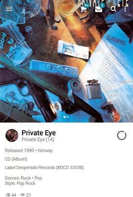 Private Eye ~ S/T CD 1990 Hi-Tech AOR Soft Melodic Yacht Rock WestCoast