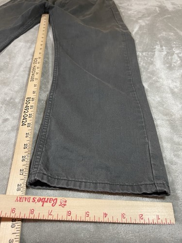 Levis 505 White Tab Mens 38X29 Regular Fit Denim Faded Black Jeans - Picture 4 of 13