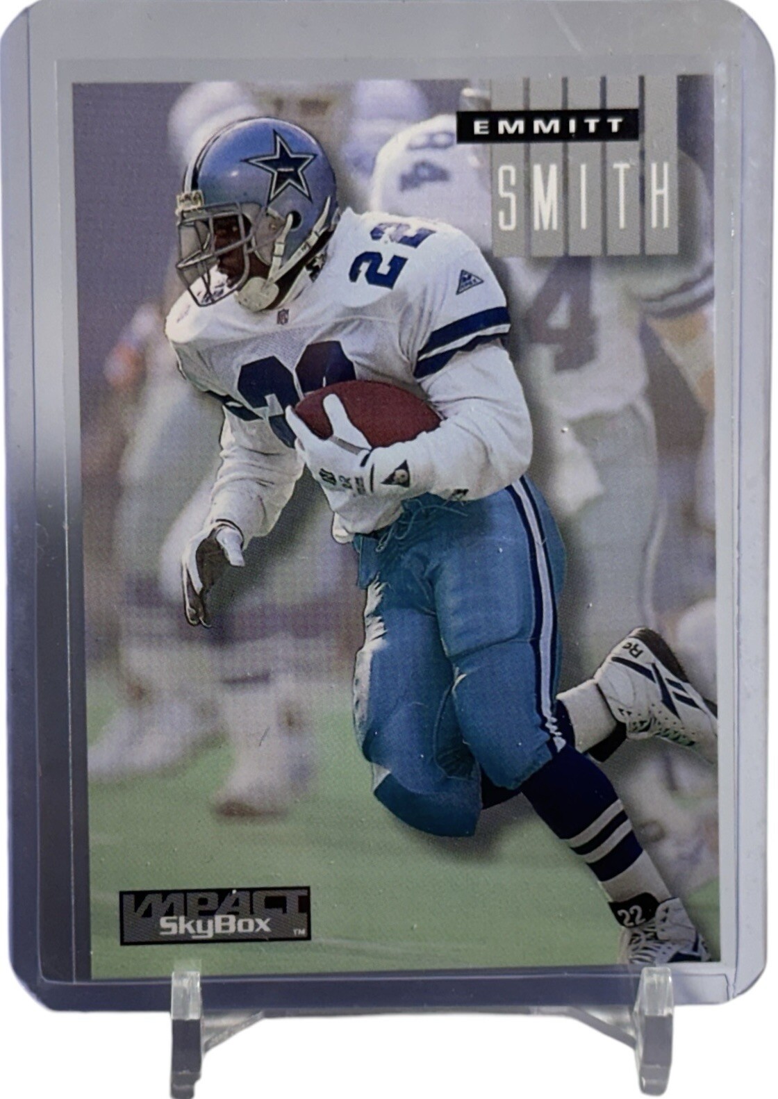 1994 SkyBox Impact Emmitt Smith Dallas Cowboys Card #63 W/Top Loader Case