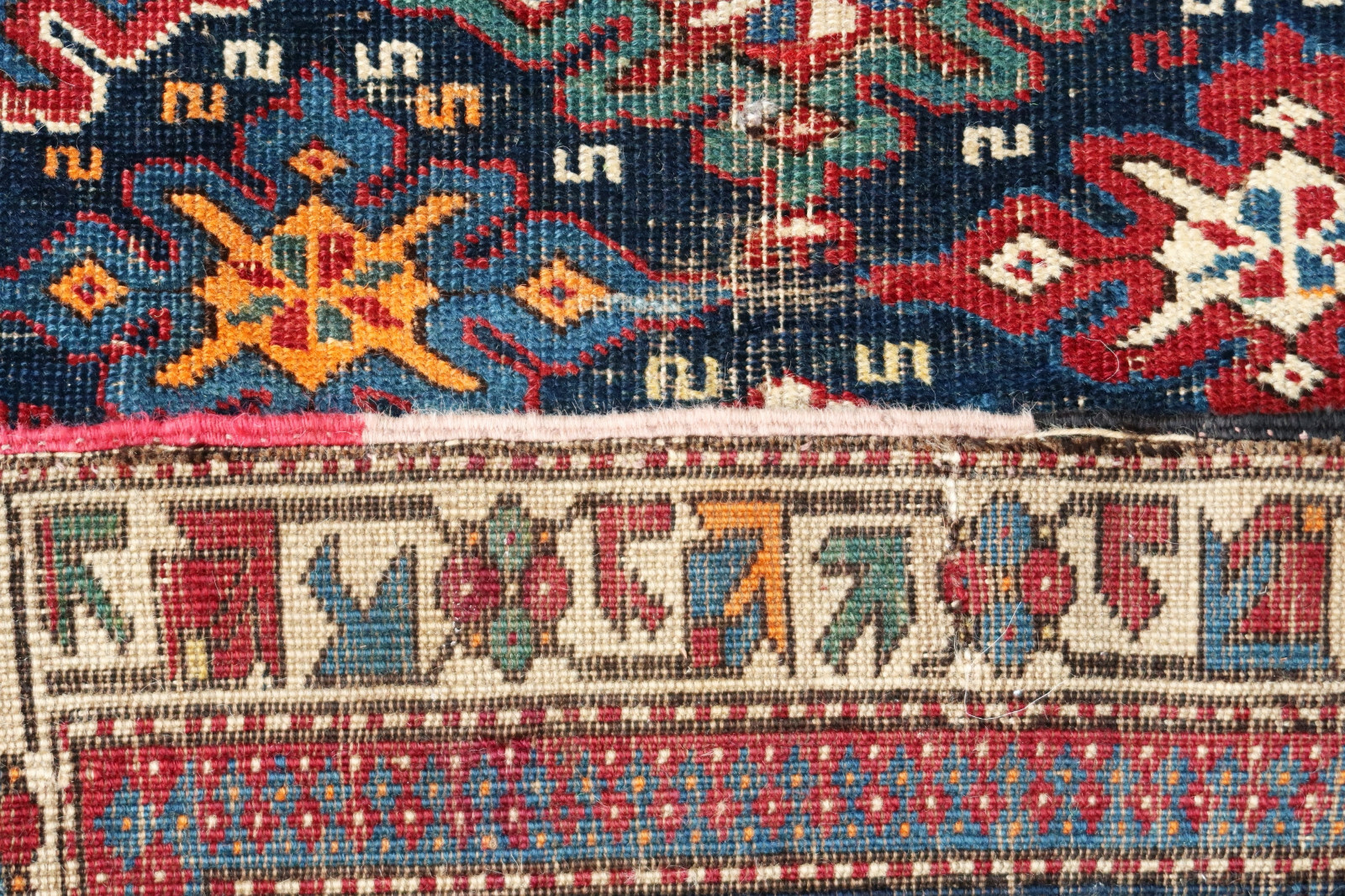 Tapis ancien rug oriental orient tribal Europeen Persian Caucasien 1900