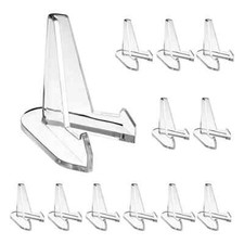 10pcs Clear Acrylic Coin Display Stand Holders Small Card Easel Rack Support