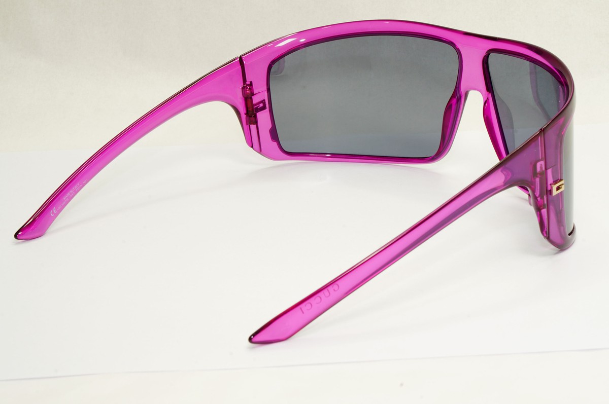 Gucci Sunglasses 2000 Vintage Polarized Violet Wrap Unisex