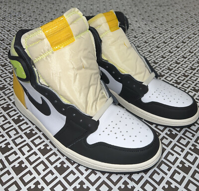 Nike Air Jordan 1 Retro High OG White/Black/Volt Men's US Size 10