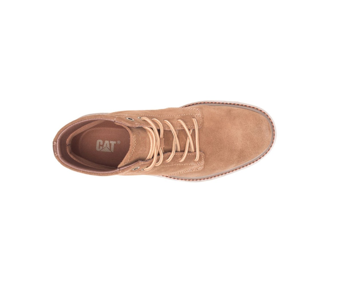 CAT Men\'s Tan Suede Boots Amazon.com | Caterpillar Men main image 4