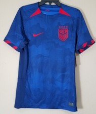 Nike USA Men size Small S Soccer Jersey Shirt USMNT 2023 Away Blue NEW