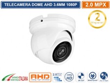 TELECAMERA VIDEOSORVEGLIANZA MINI DOME AHD 3.6mm 2MP FULL HD 1080P IR CUT IP66