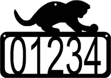 Cat #01 House Address Sign - Made in USA