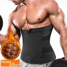 Men Body Shaper Weight Loss Sweat Waist Trainer Trimmer Belt Sauna Girdles Gym