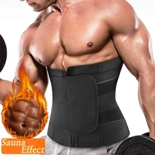 Men Body Shaper Weight Loss Sweat Waist Trainer Trimmer Belt Sauna Girdles Gym
