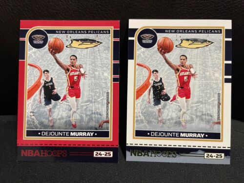 2024-25 Panini Hoops Dejounte Murray Red Numbered 41 / 75 /Base #27 Pelicans