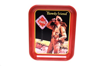 Vintage Coca Cola Metal Tray Howdy Friend 1992 Army Military | eBay
