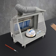 Airbrush Spray Booth Dual-filter Portable Hobby Airbrush Paint Spray Booth W/led