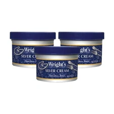 Wright's Silver Cleaner and Polish Cream - 8 Oz 3 PACK