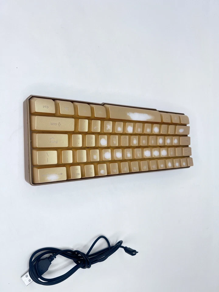 Bugha Limited Edition Gold LED Gaming 60% Keyboard GA-0043-Gold  - Image 3 of 4